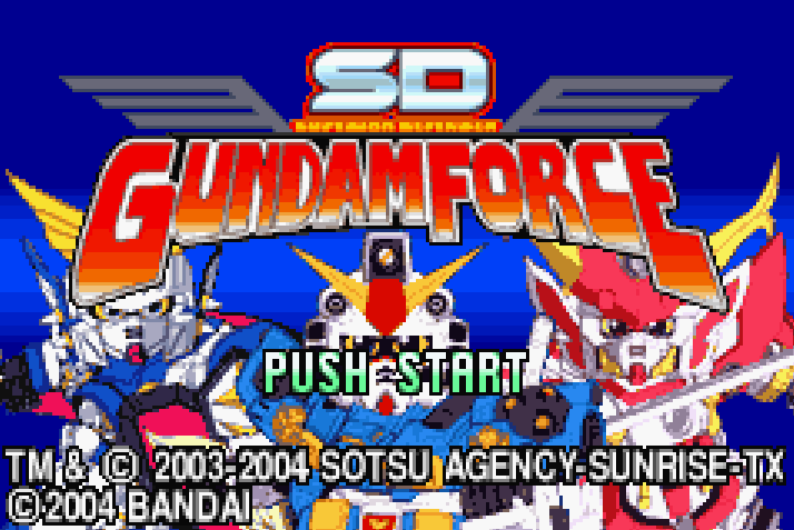 SD Gundam Force Title Screen